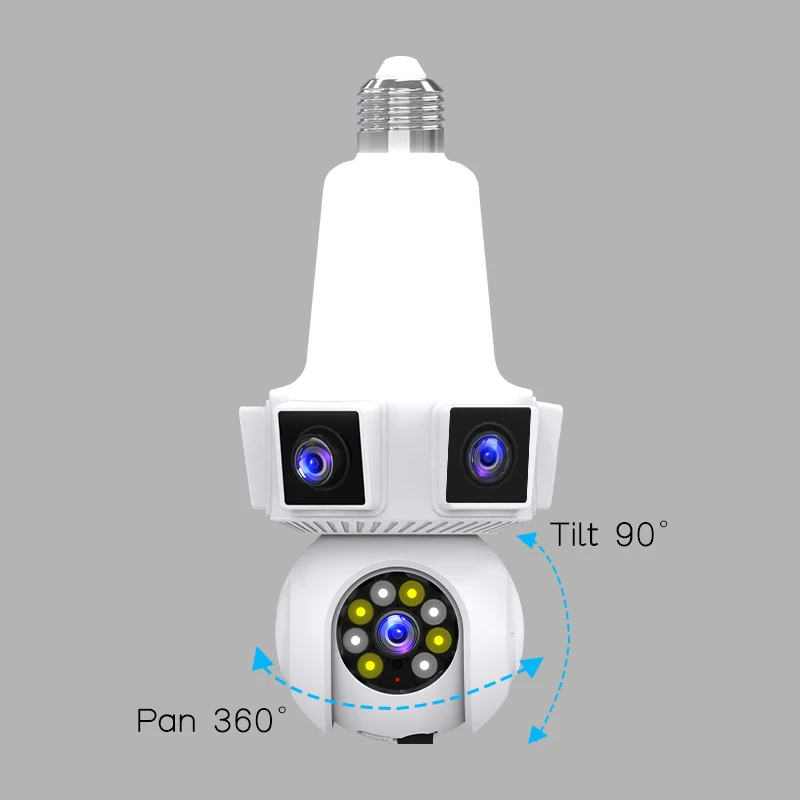 V380 Pro Wireless E27 Socket Bulb Camera Monitoring 1080 HD