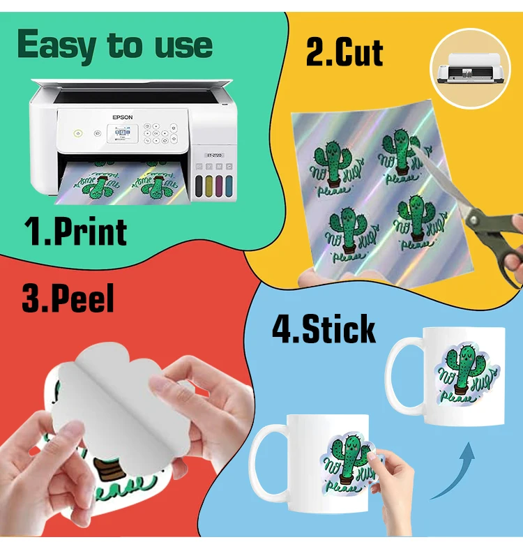 Sticker With Ink Protection Small Vinyl Sticker Label Ink 8.5 Roll Security Stickers Sheets Cut Die ...