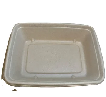 Bagasse/Sugarcane CS1400ML Rectangle Box  Compostable Disposable Used  for Restaurant/Party/School/Takeout/Hotel/Home