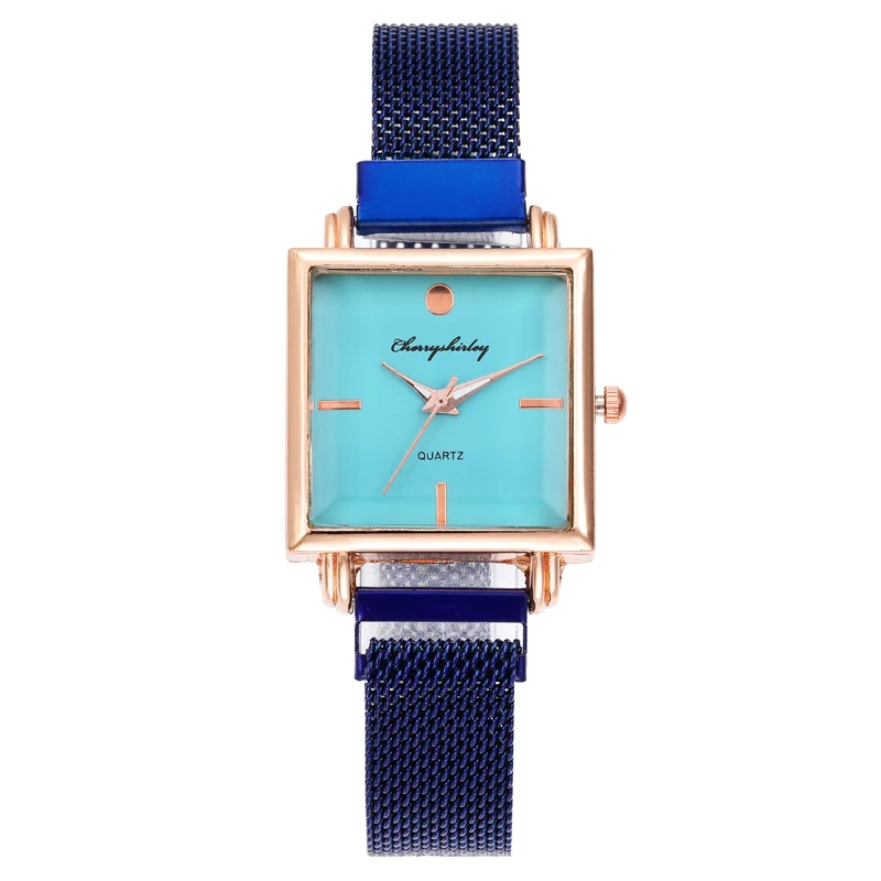 YW33 Women Magnet Buckle Gradient Color Arabic Numbers Watch Luxury Ladies Square Case Shape Quartz Watches Relogio Feminino