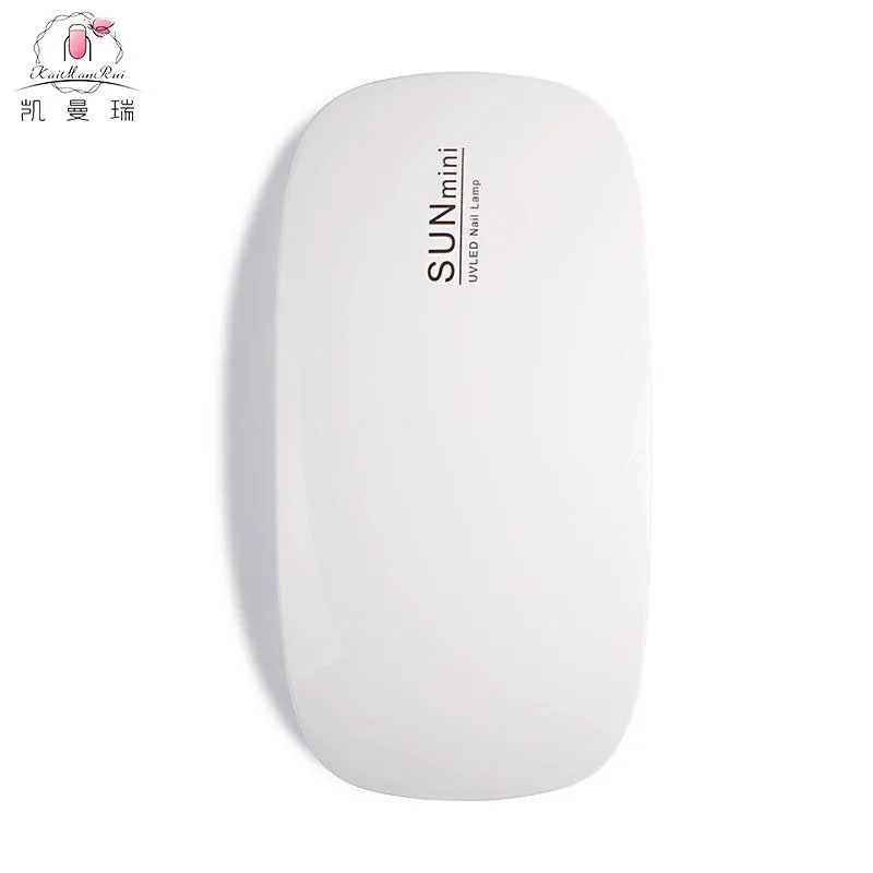 New SUN Mini 6W 6LEDS LED  Cordless UV Nail Lamp Dryer Manicure Nail Lamp UV Gel Professional Nail Lamp