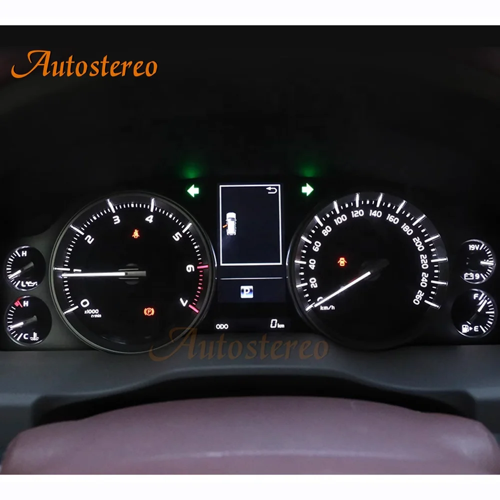 12.3 Virtual Cockpit Meter Screen for Toyota Land Cruiser LC200 2008-2020 Digital Cluster Instrument Panel Multimedia AutoPlayer