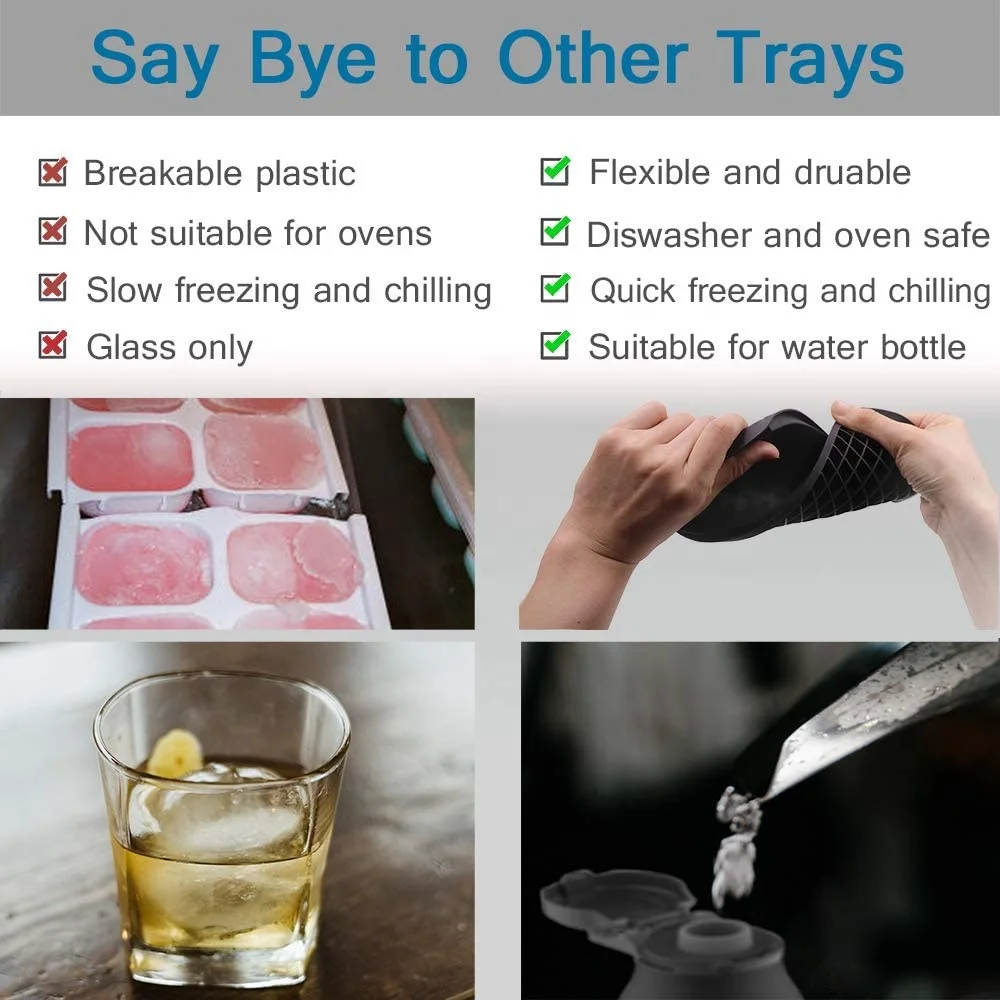 Ice Cube Tray 160 Grid Silicone Mini Crushed Small Square Mold Ice Maker  Tools