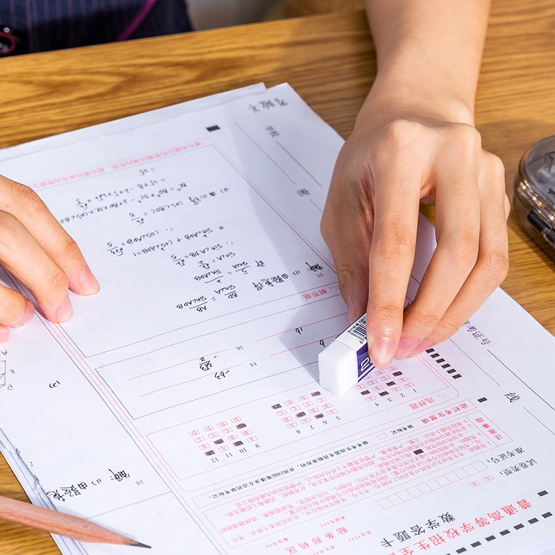 5Pcs DELI 7536 Pencil 2B Rubber Color Eraser Kawaii Correction Supplies School Office StationeryHigh Quality