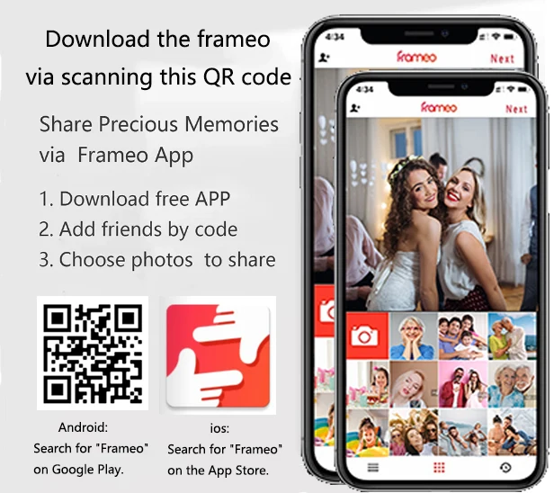 Customized Supported 10 Inch Video Download Bulk Frameo Android Wifi