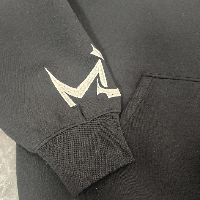Custom Heavyweight 100% Cotton Men's Clothing Hoodies Sweatshirts Streetwear Denim Tracksuits Puff Printing Hoodie for Men supplier