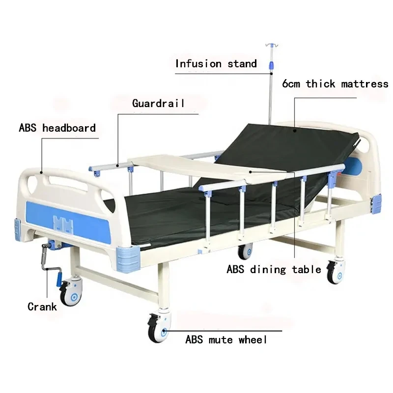 Wholesale Adjustable Single One Crank One Function Manual Nursing Bed
