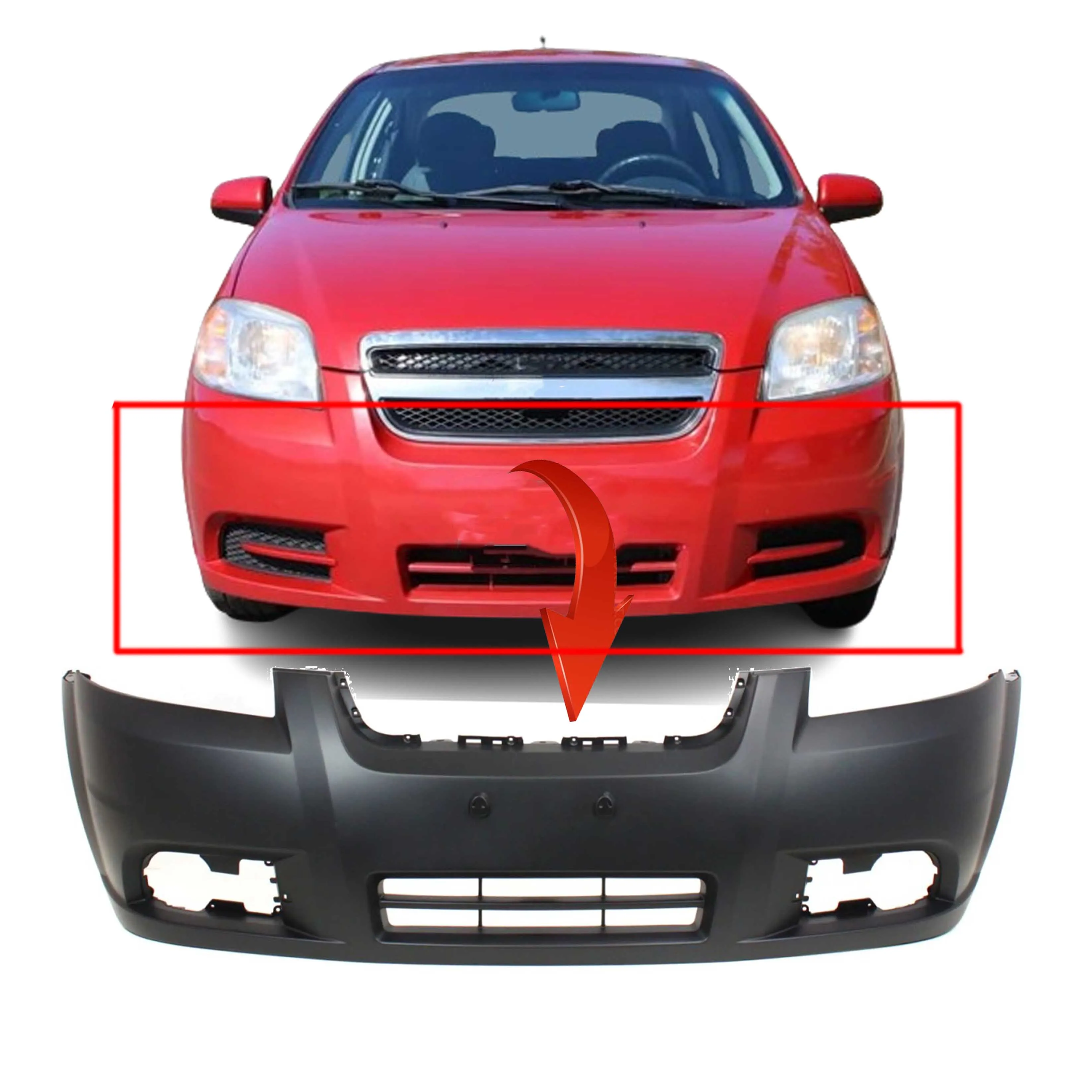 car front bumper for Chevrolet Aveo LT - LS 2011 - 2014 accessories parts front bumper cover