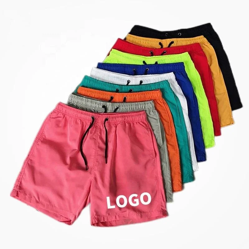 Top Apparel Quick Dry Breathable Men Shorts Summer Various Color Beach Wear Custom Embroidery Trunk Men's Swim Shorts755_voghion.com