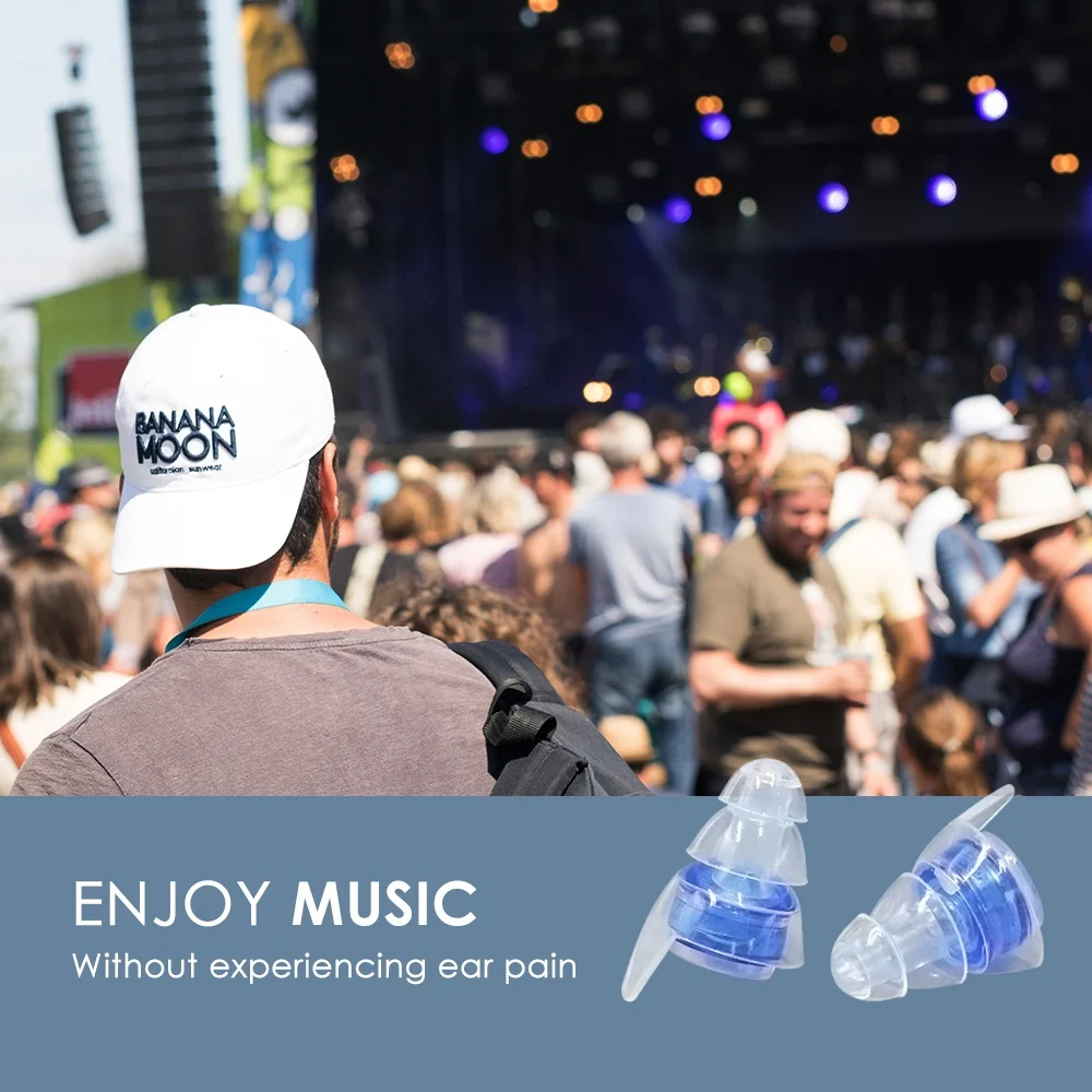 2025 Reduces Harmful Concert Earplug Silicone and Aluminum Case High Fidelity Noise Cancelling Acoustic Filter Music Ear Plugs