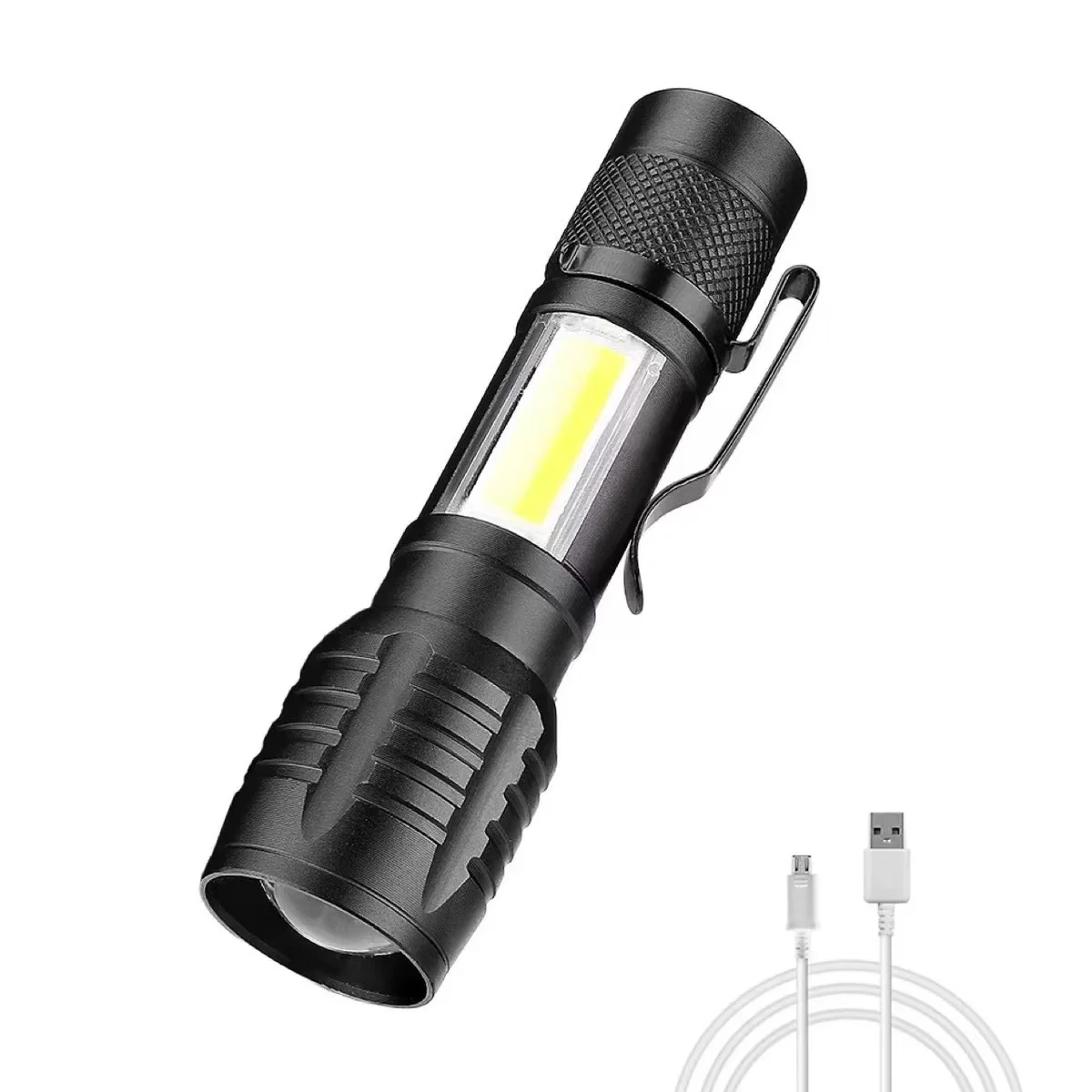 1pc LED Flashlight Mini Portable Transforme Rechargeable Torch for Outdoor 