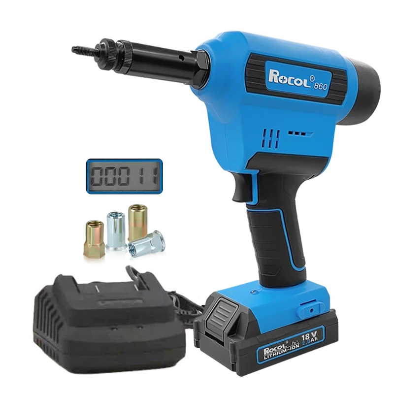 Hot Selling M3-M10 Handheld Lithium Battery Rivet Tool Digital Adjustment Travel Fastener Power Tools
