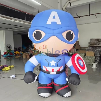 Popular Giant Inflatable Cartoon Characters Superhero Spider Gas Model for Shopping Mall Outdoor Decorate