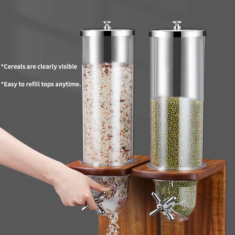 Sapele Wood Cereals Buffet Dispenser Cereal Dry Food Cereal Dispenser Buy Cereal Dispenser,Dry
