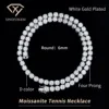 white gold plated 6mm