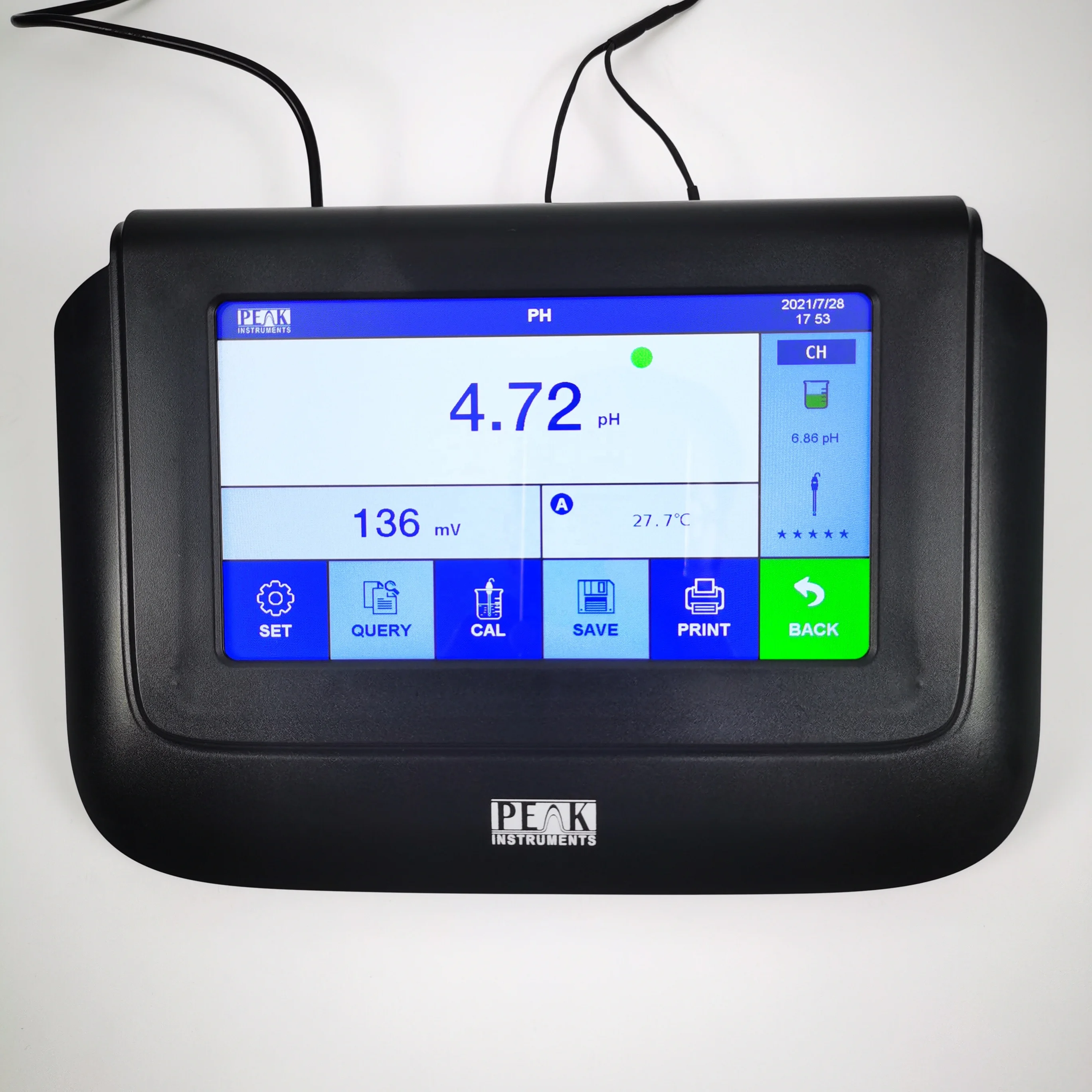 High Quality Bench Ph Meter Peak Instruments Bench Top 7 Inch LCD Touch Screen PH Meter