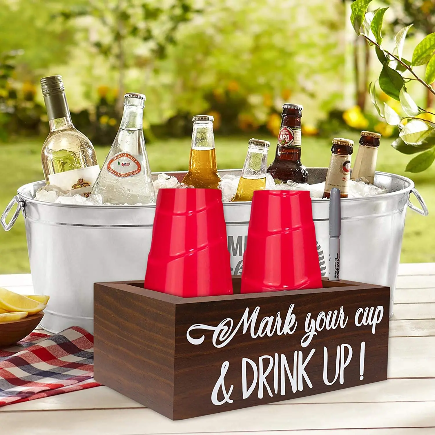 Drink Caddy Solo Cup Holder with Marker Solo Party Cup Holder Drunk AF