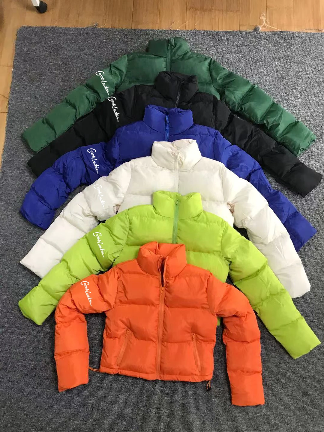 Women Puffer Bubble Crop Coats Puff Ladies Blank Jackets Coats Women