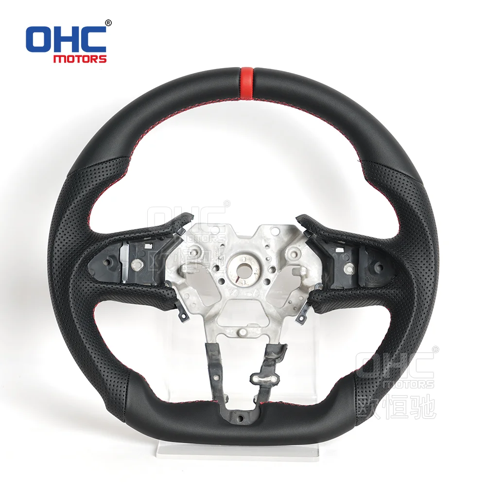 Factory Custom Steering Wheel Fit for Infinity Infiniti Q50 Q60 Sedan Coupe Exhaust LED Carbon Fiber Steering Wheel Leather