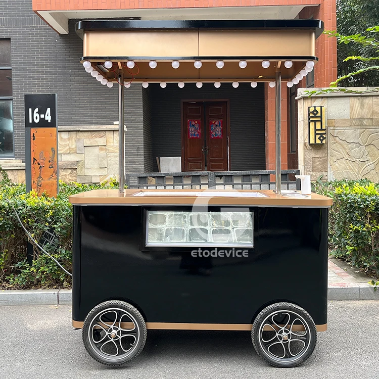 Unique Design Mini Ice Cream Cart for Gelato Business for Summer Time