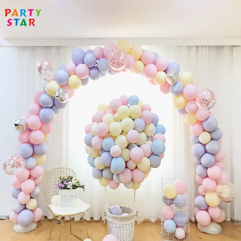 Hot Air  Custom 5 Inch Candy Color Decorations Round Latex Balloons Set Personalized Party Birthday Balloon