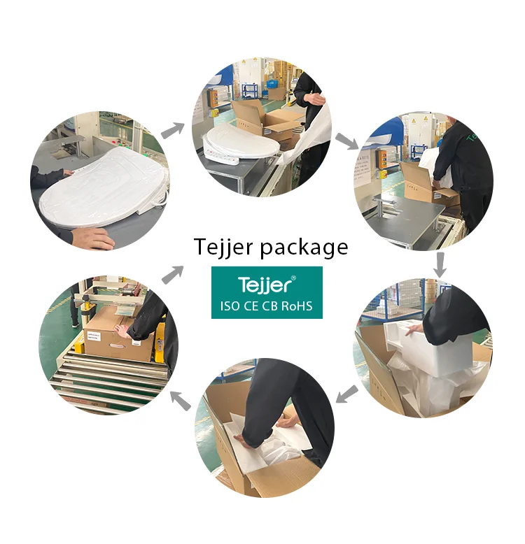 Tejjer Wifi Tuya Self Closing Toilet Seat Cover Bidet Warm