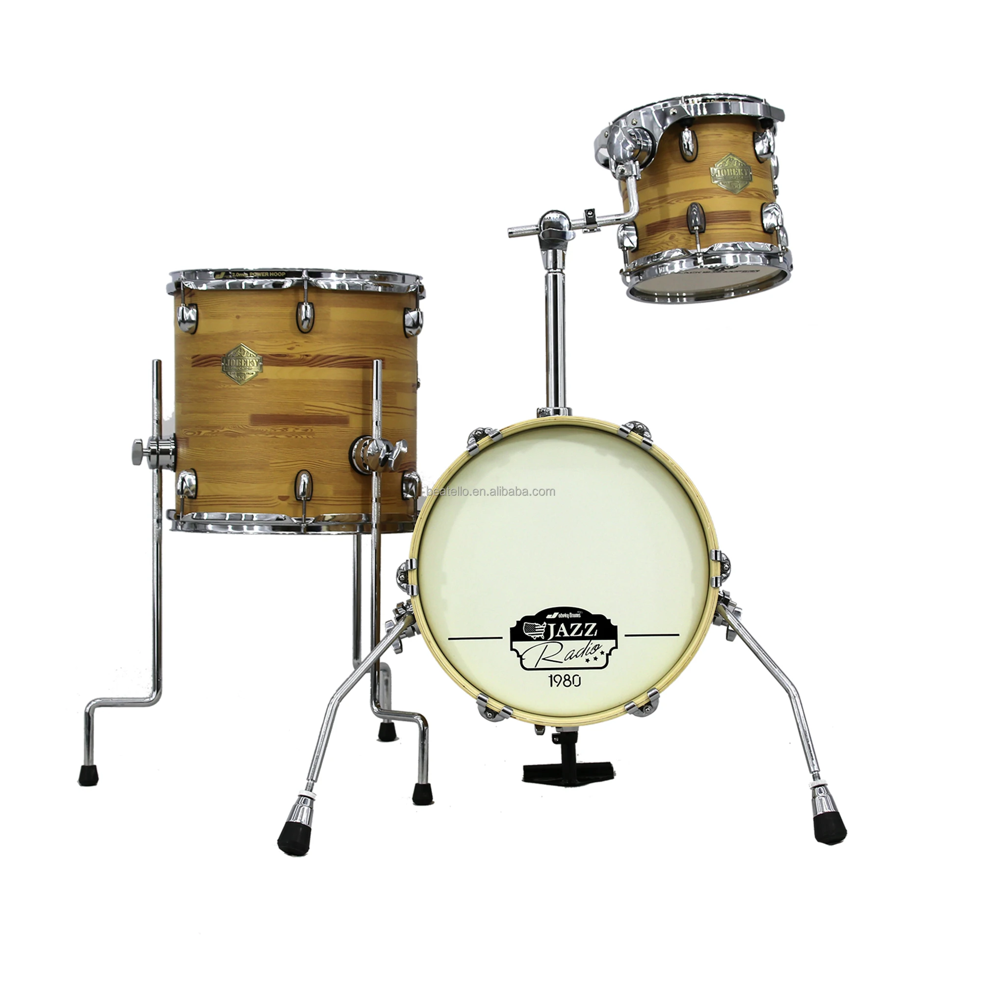 Beatello JBK Jungle Drums Set Beginners Portable Super Travel Drum Set Bass  Drum \u0026 Tom-tom 3-piece Percussion Instrument, image size:2000x2000