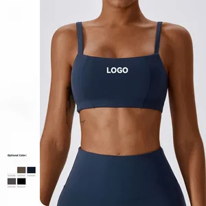 Wrap-up Nude Yoga Vests Fast-dry Tight Running Sports Bra Sling Back Fitness Clothes