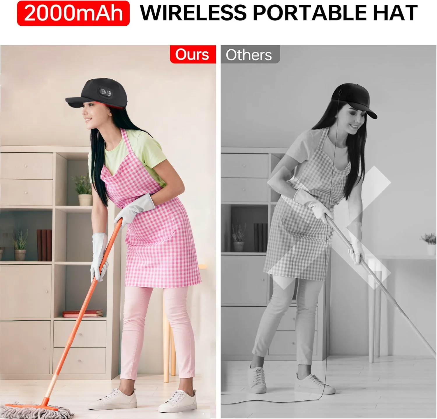 Factory Price Wireless Red Light Therapy Cap Rechargeable LED Infrared Light Therapy Cap Hat