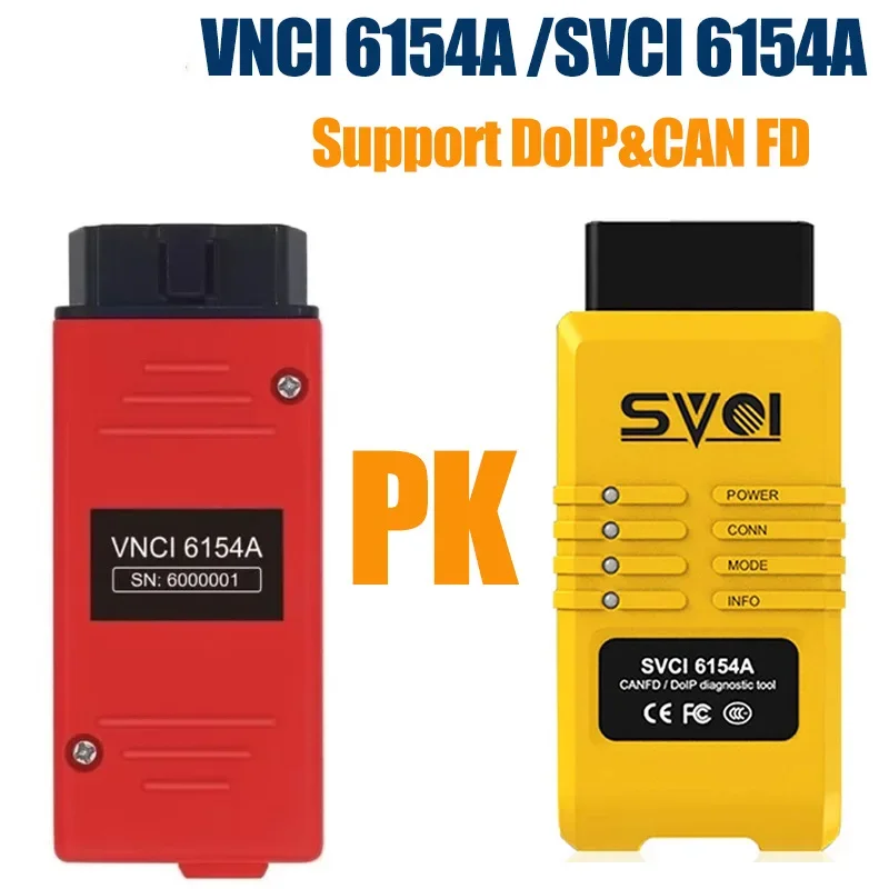 VNCI 6154A V23.0.1 Professional Diagnostic Tool – CAN FD/DoIP With Bluetooth, Supports ABS, DPF, EPB, SAS, SRS, TPMS (Passenger & Heavy Duty)