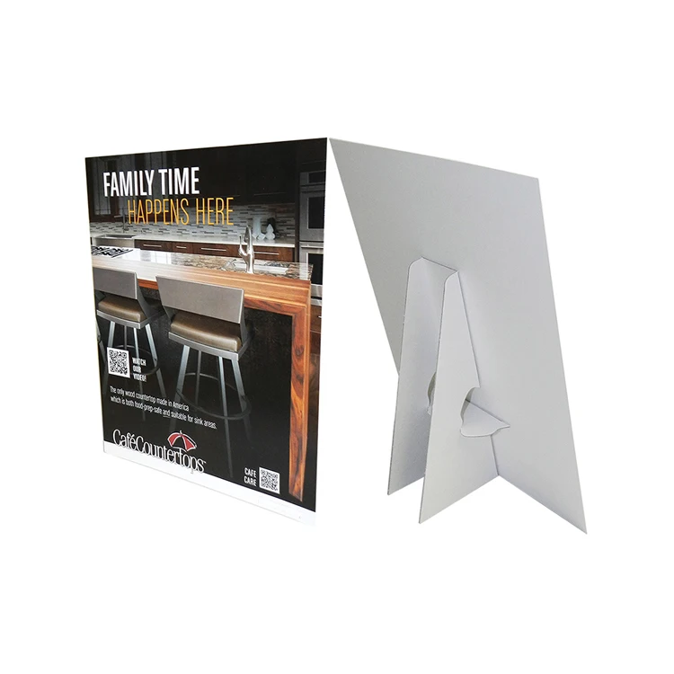 Custom Foam Core Counter Card Strut Cards Tabletop Easel Signs with Holder