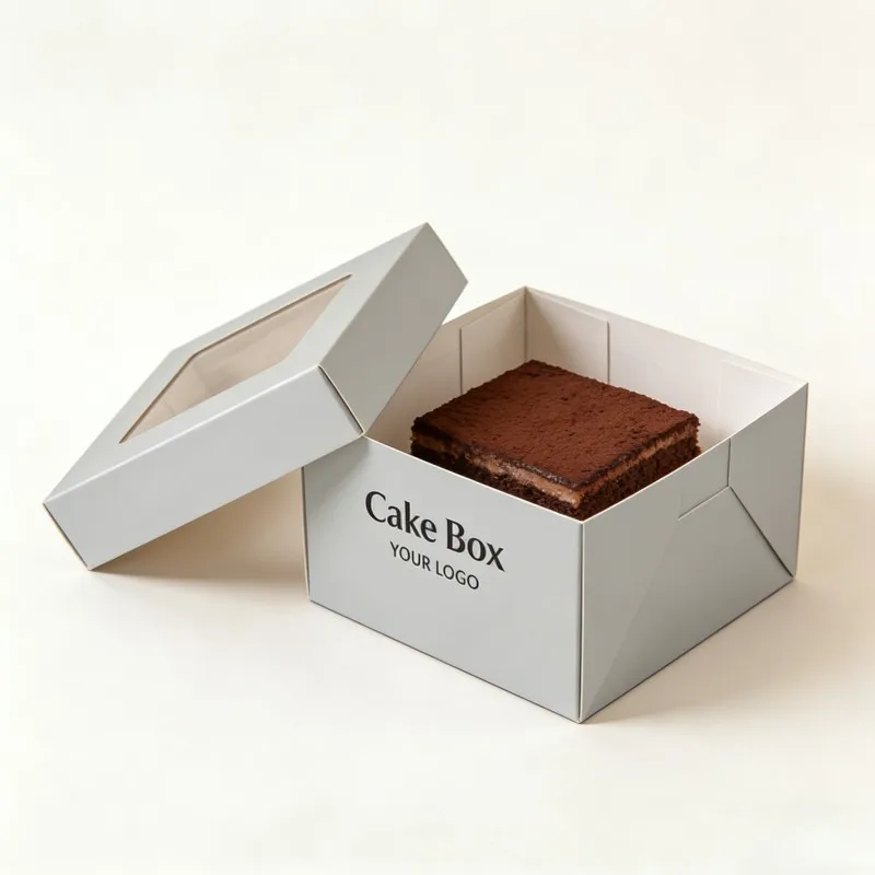 Custom Luxury Pastry Box Packaging Bakery Donuts Dessert Carton Box Can With Clear Window for Cake Bakery Box