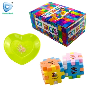 Wholesale Colourful Jigsaw Building Blocks Toy With Popping Candy