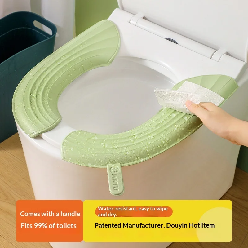 Bantalan Toilet Portabel Universal Musim Empat Tahan Air, Jenis Perekat Tebal dari Bahan EVA, Sarung Toilet Universal EVA