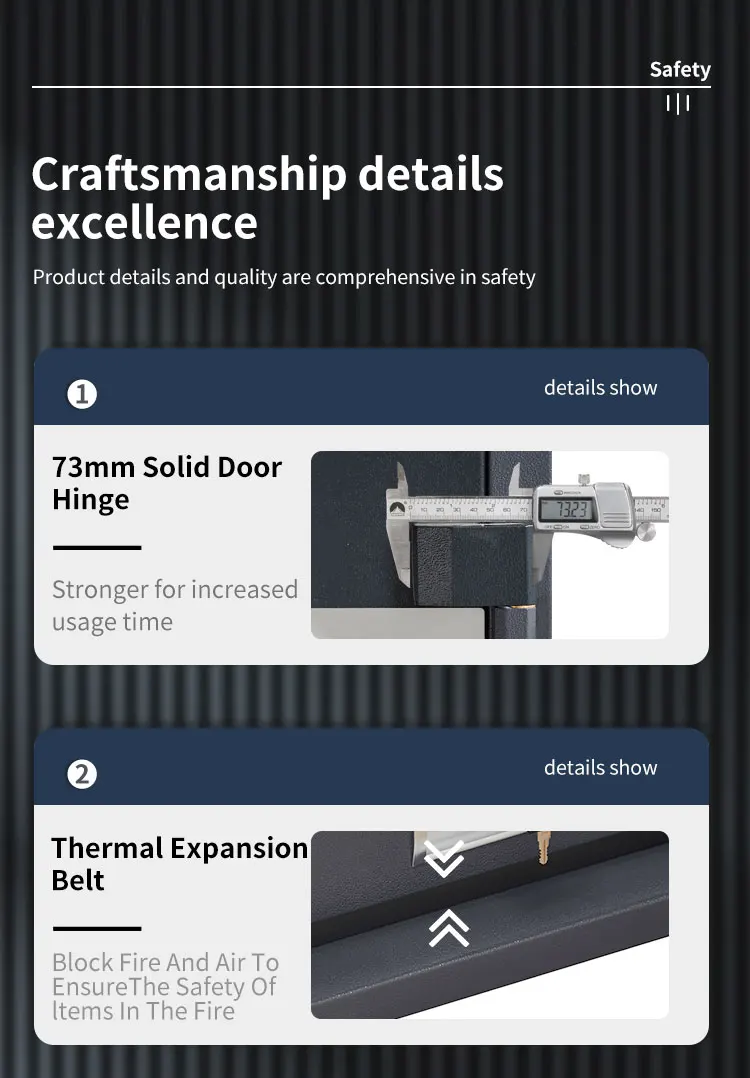 CEQSAFE Steel Security Heavy Fire Proof Safe Box Digital Key Safe Box for Money factory