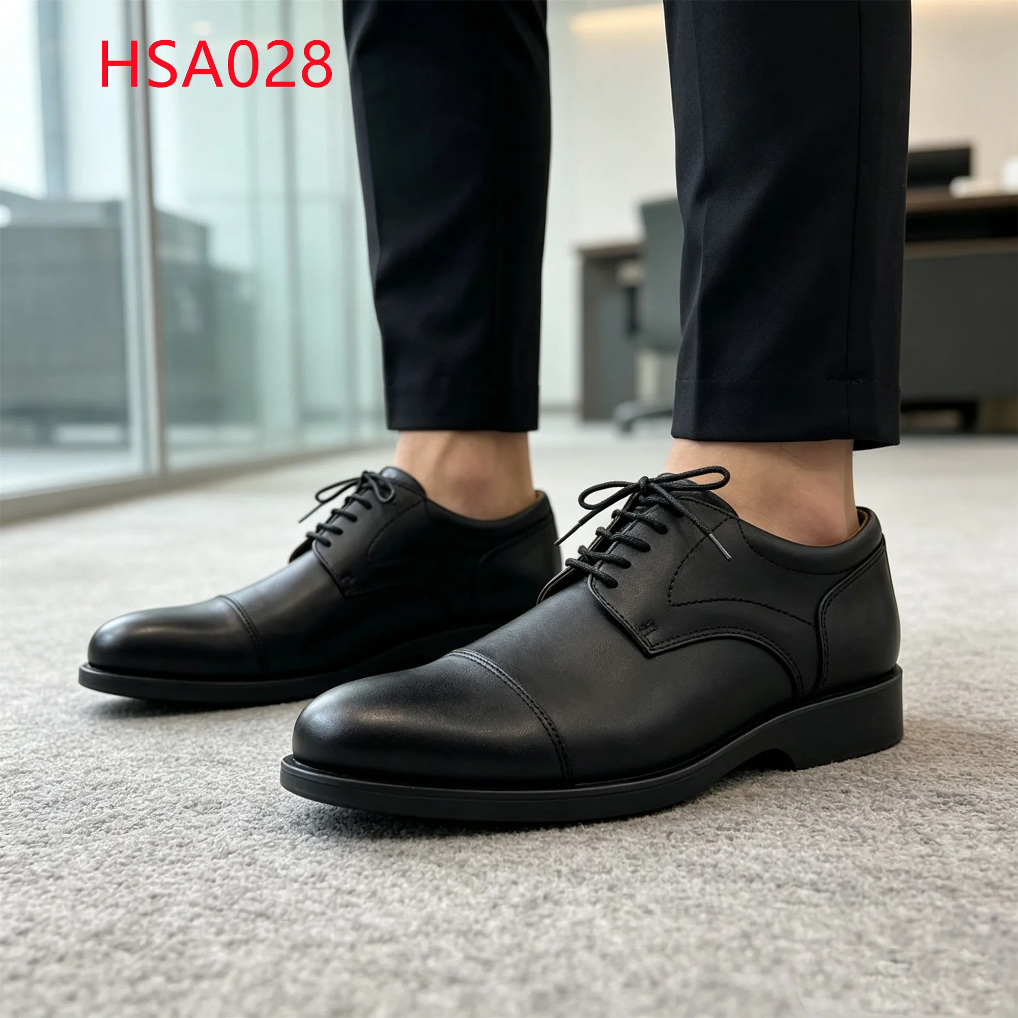 LXG,business Meetings Three Joints Design Hua Singh Men Leather Shoes Governments Using Lace-up Administrative Shoes HSA028