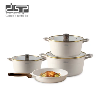 Professional DSP Hot Sale 3-Pot Non-Stick Aluminum Casserole Set 1-Frying Pan Die-Casting for Hotel Household Use Home Appliance