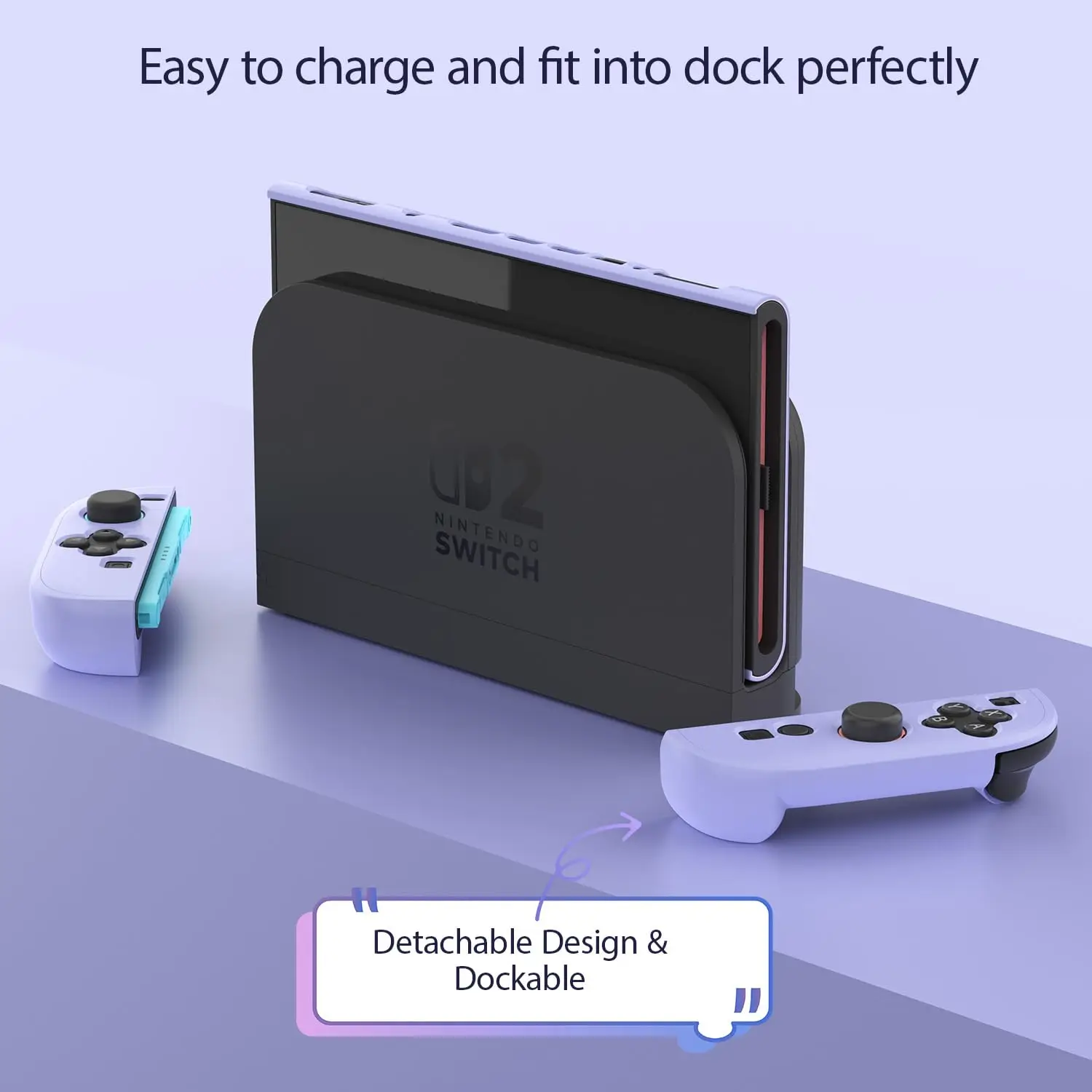 product laudtec dockable case for switch 2 2025 protective cute protective cover case slim pc cover shell-4