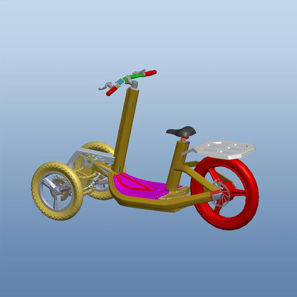 New Safety Trailer 48v 1000w Tricycle Bicycle Bike Fat Tire Delivery