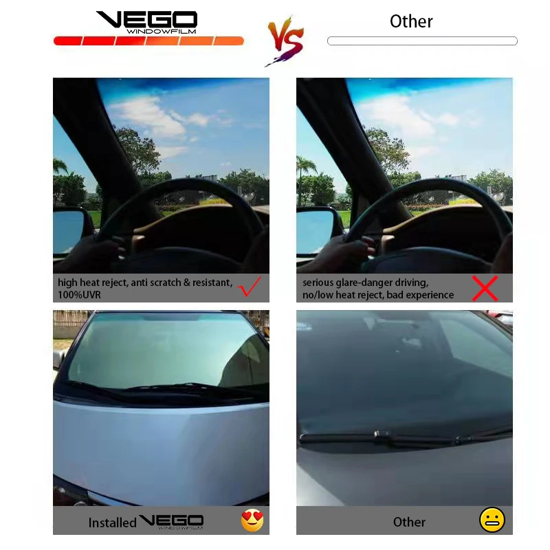 Vego Best Car Films 4k Clear Vision Window Tint Solar Film Roll Sputtering Nano Ceramic Tint Car