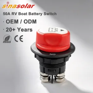 CE Certification Marinco Guest 50AMPS 50VDC MAX 50A 5 Seconds Easy Fit Battery Switch for Boat RV Battery