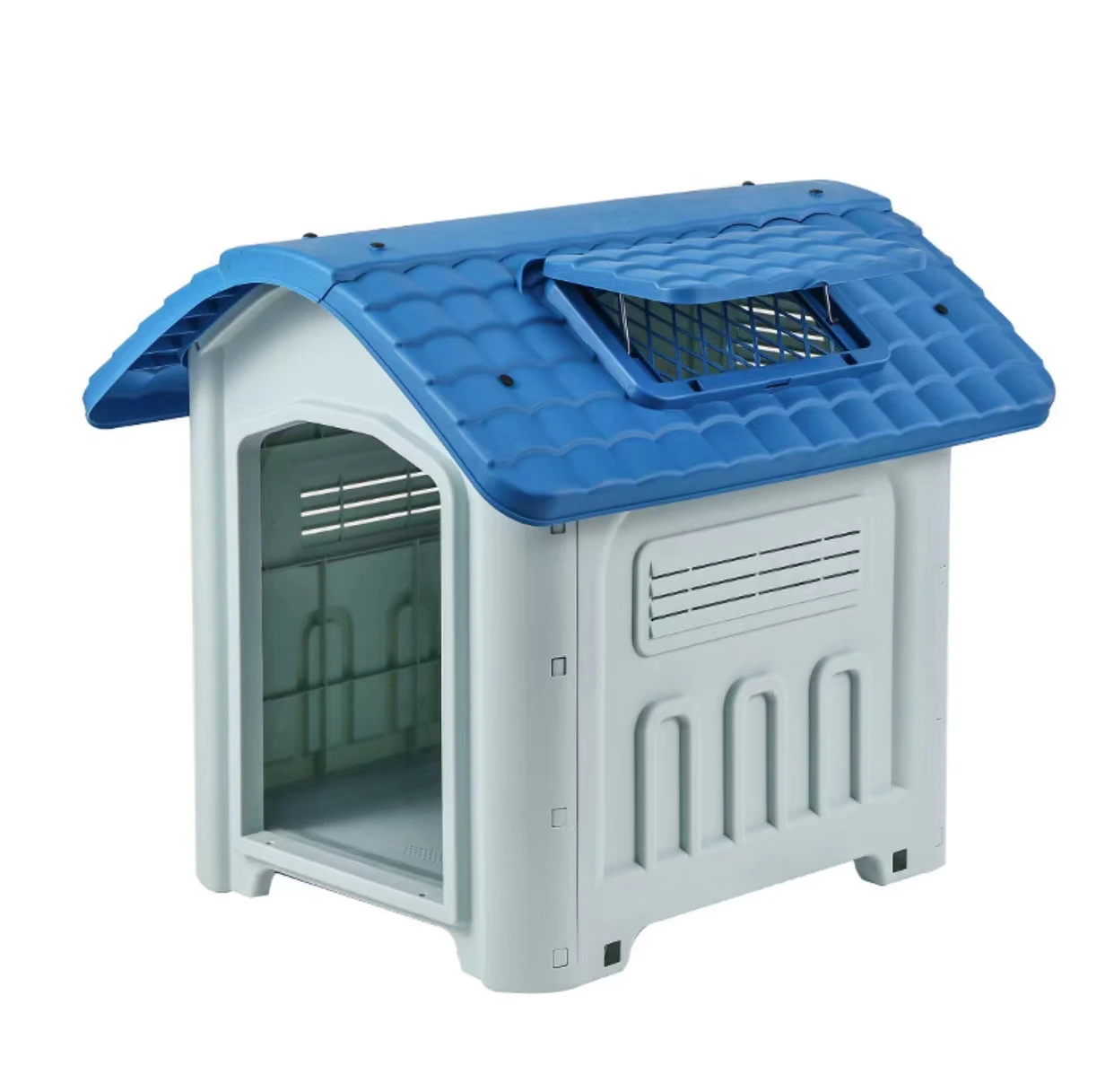 without door with sky window Solid Pattern Outdoor Dog House Breathable and Washable Plastic Kennel Big Dog Pet Cage kennel