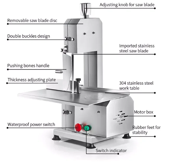 304 Stainless Steel Butchers Bone Saw Meat and Bone Cutting Machine ...