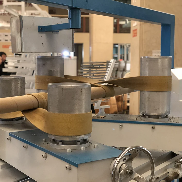 Double Sides Gluing Big Diameter Spiral Winder Match Parallel Paper Tube Pipe Making Machine