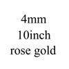 4mm 10inch rose gold