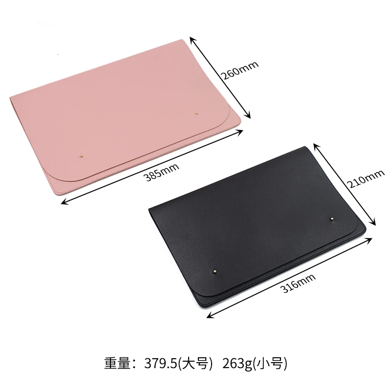 Multifunctional Fashion Notebook Protector Foldable Laptop  Bag Pu Leather Laptop Sleeve Bag