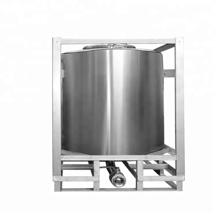 Customize 1000L Stainless steel 304/316L Tote Tank Chemical Liquid Storage Tank With UN Certificate
