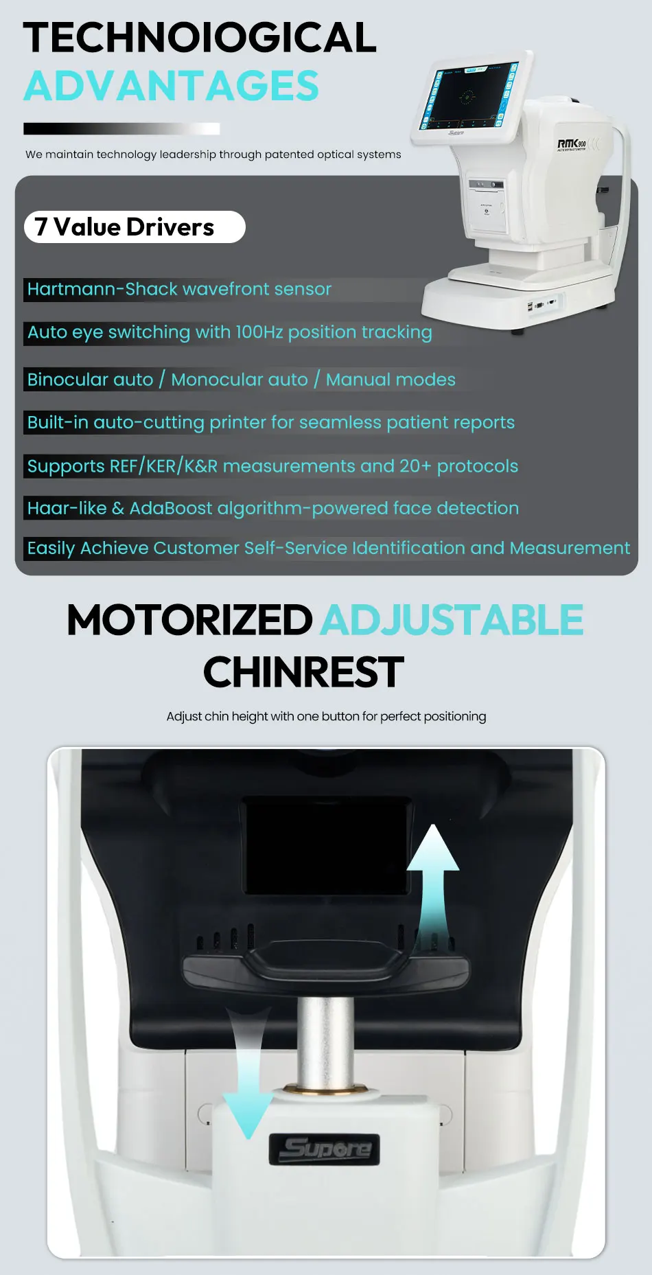 Vision Screening Equipment Autorefractometer RMK-900 Full Automatic Function High Accuracy Keratometer