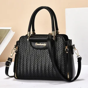 PU Leather Handbag 2026 New Knitted Fashion Trendy Single Shoulder Crossbody Bag Handbag
