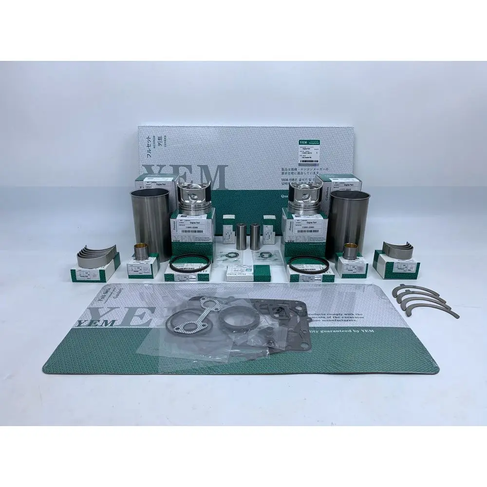 B6000 Overhaul Repair Kit With Cylinder Gasket Set Bearings Piston Rings Liner for Bobcat Backhoe Loaders for Kubota Engine